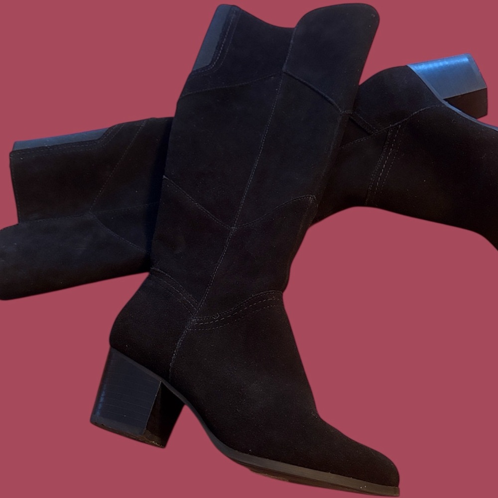 SUEDE🐝CROWN VINTAGE KNEE HIGH BOOT - Picture 3 of 13